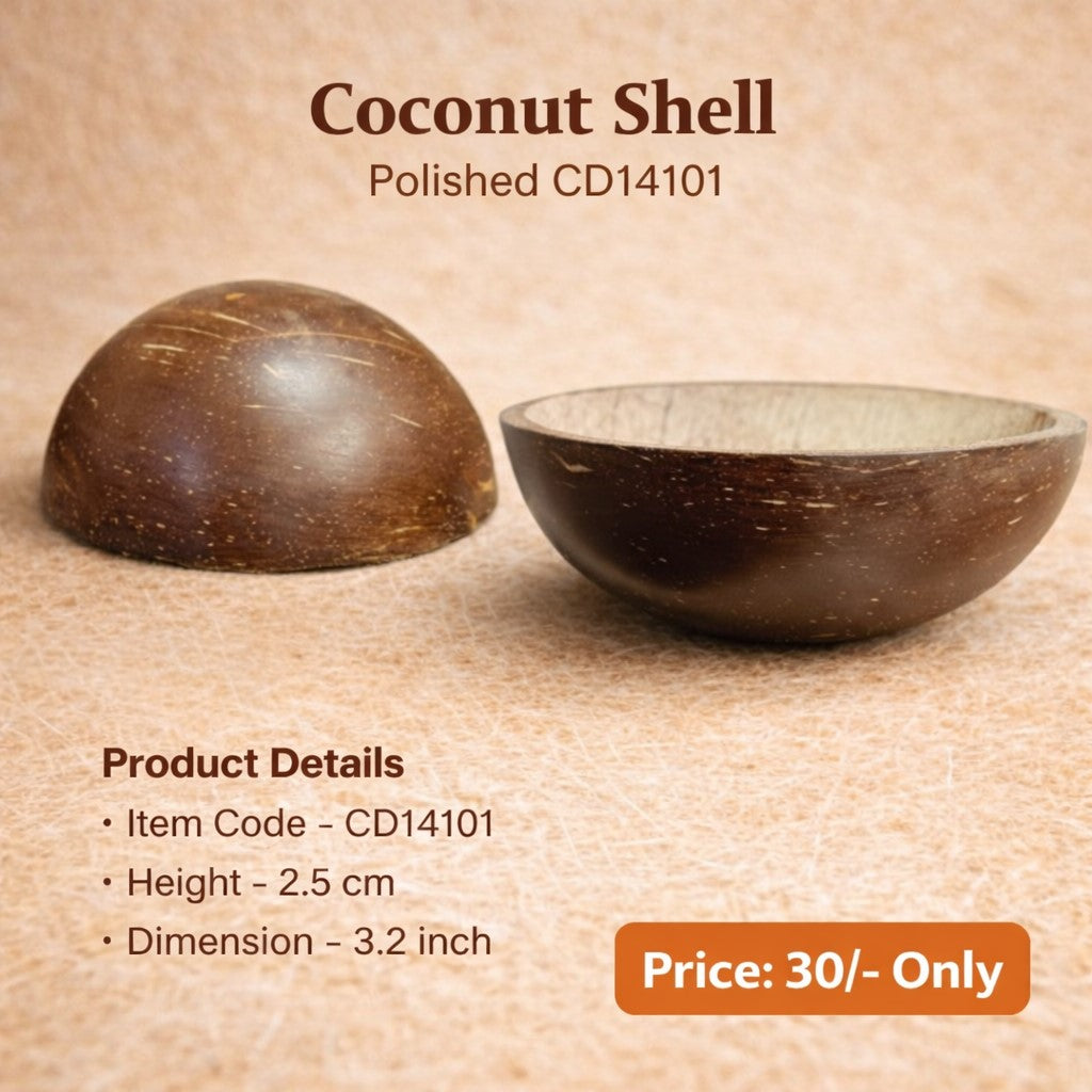 Coco Polish Shell Coconut Shell Polished CD14101 Niral Industries