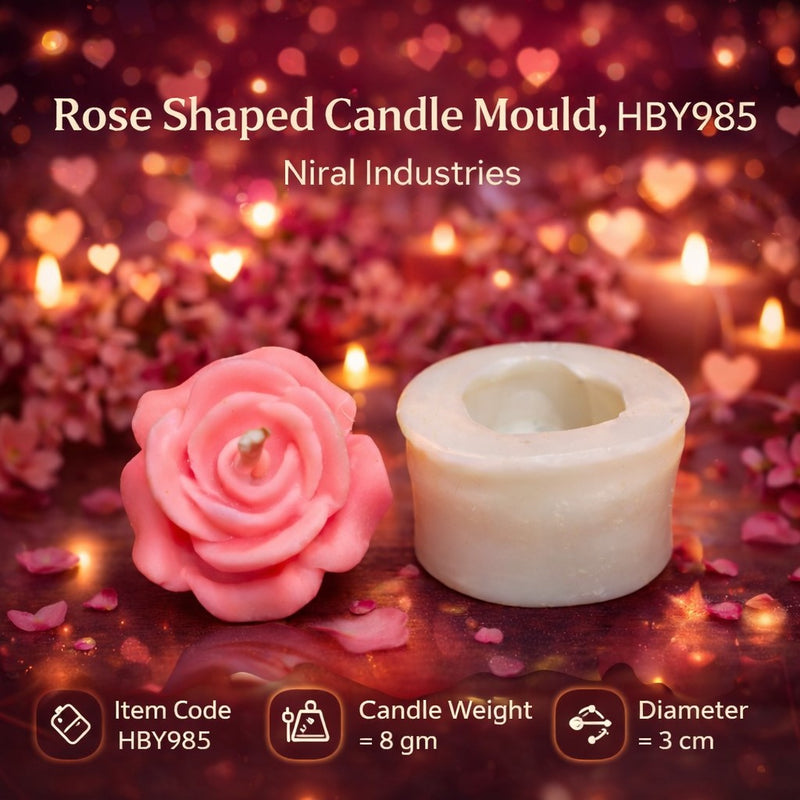 Rose Shaped Candle Mould, HBY985