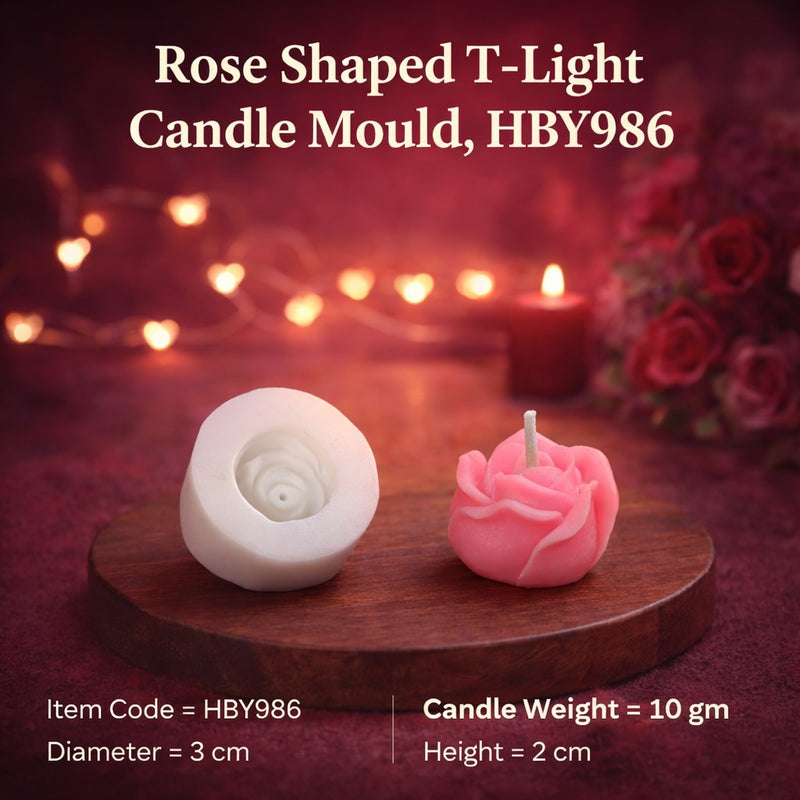 Rose Shaped T-Light Candle Mould, HBY986