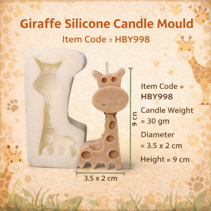 Giraffe Silicone Candle Mould, HBY998
