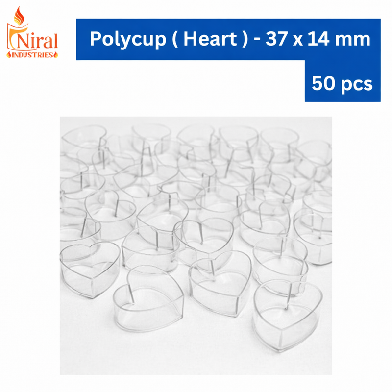 Niral's Poly T - Cup Heart 38 x 14 mm Niral Industries