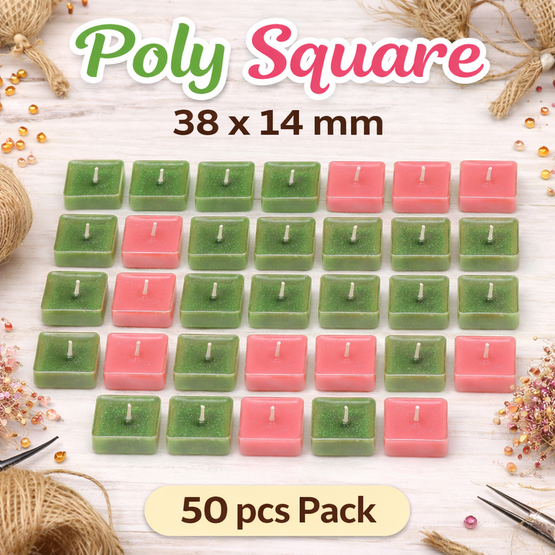 Poly cup square 38 x14 mm Square  Niral Industries
