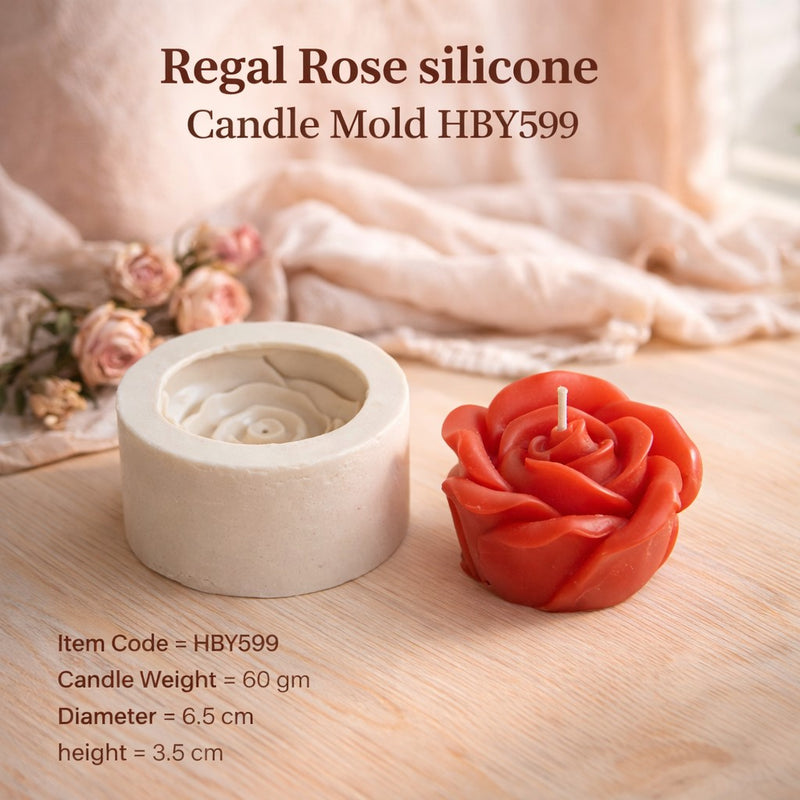 Regal Rose silicone Candle Mold HCM22309, Niral Industries