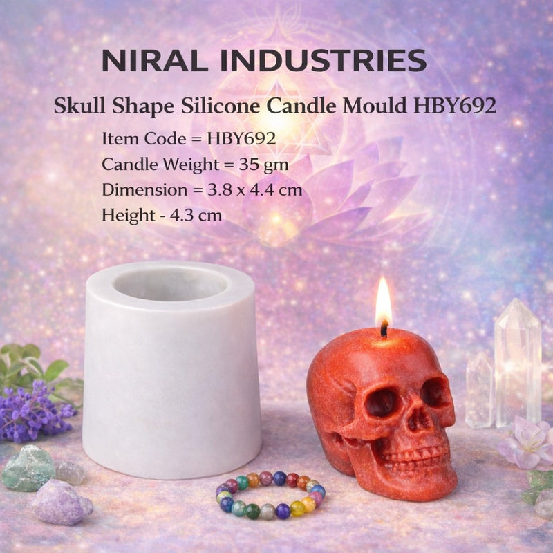 Small Skull Shape Silicone Candle Mould