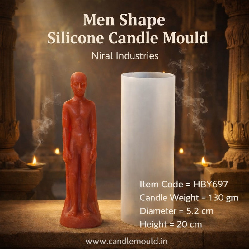 Men Shape Silicone Candle Mould HBY697, Niral Industries.