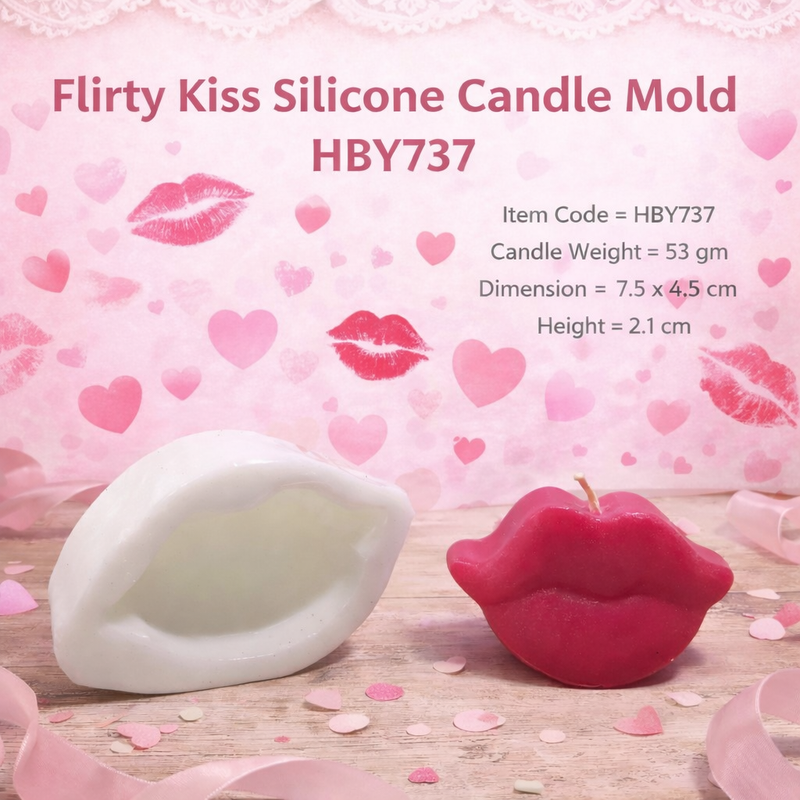 Flirty Kiss Silicone Candle Mold HBY737, Niral Industries