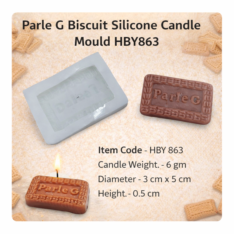 Parle G Biscuit Silicone Candle Mould HCM21401 Niral Industries