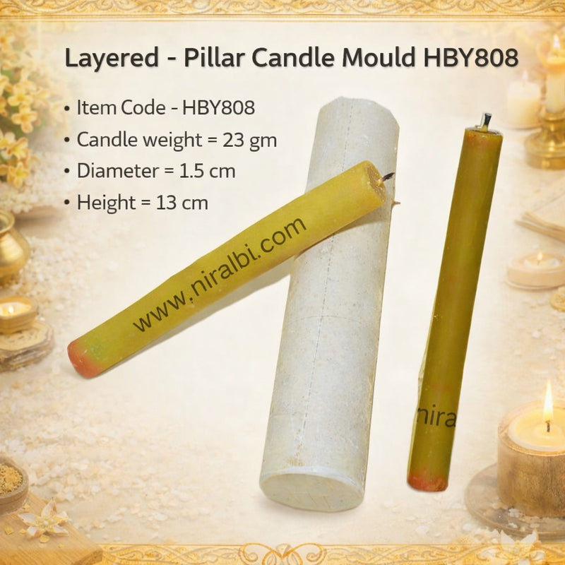 Layered - Pillar Candle Mould HCM21907, Niral Industries.