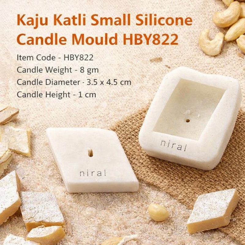 Kaju Katli Big Silicone Candle Mould HCM21207, Niral Industries