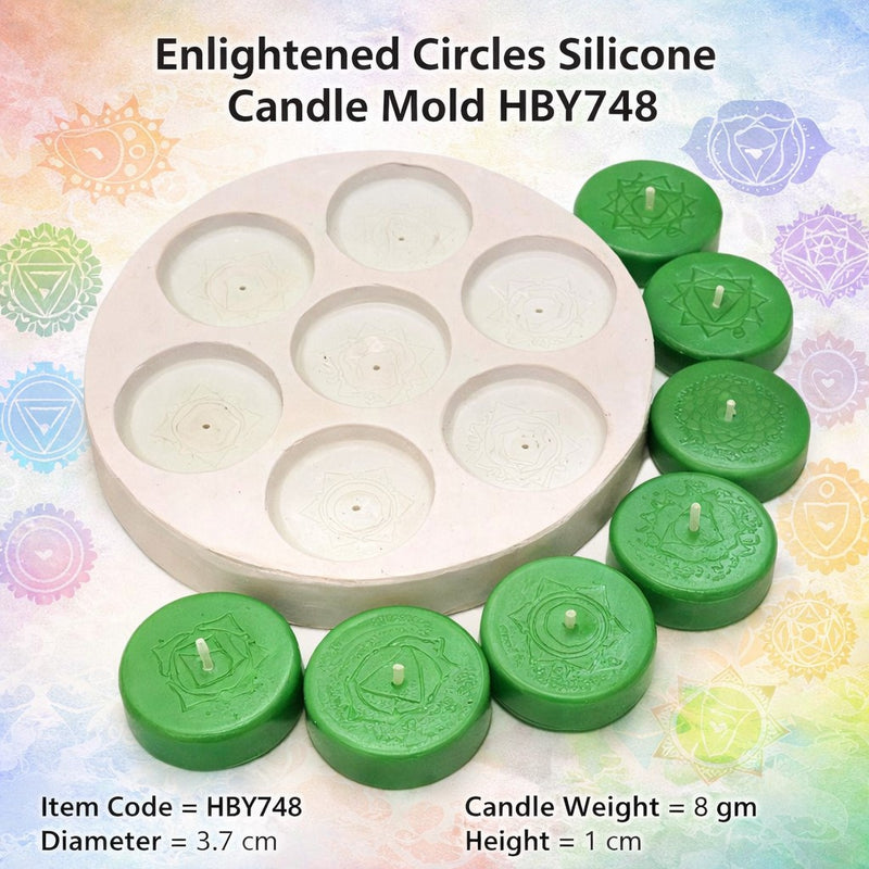 Enlightened Circles Silicone Candle Mold HBY748, Niral Industries