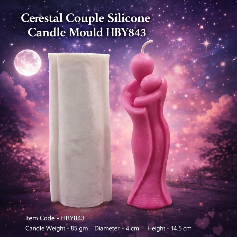 Celestial Couple Silicone Candle Mould HBY843, Niral Industries