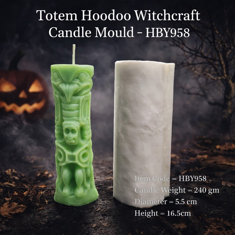Totem Hodoo Witchcraft Candle Mould HBY958, Niral Industries.
