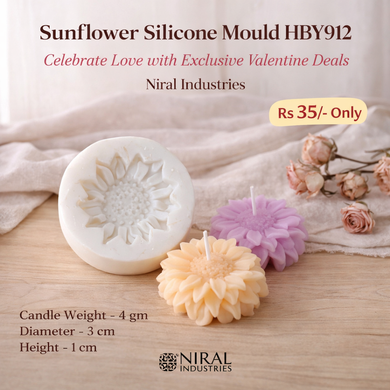 Sunflower Silicone Mould HBY912, Niral Industries.