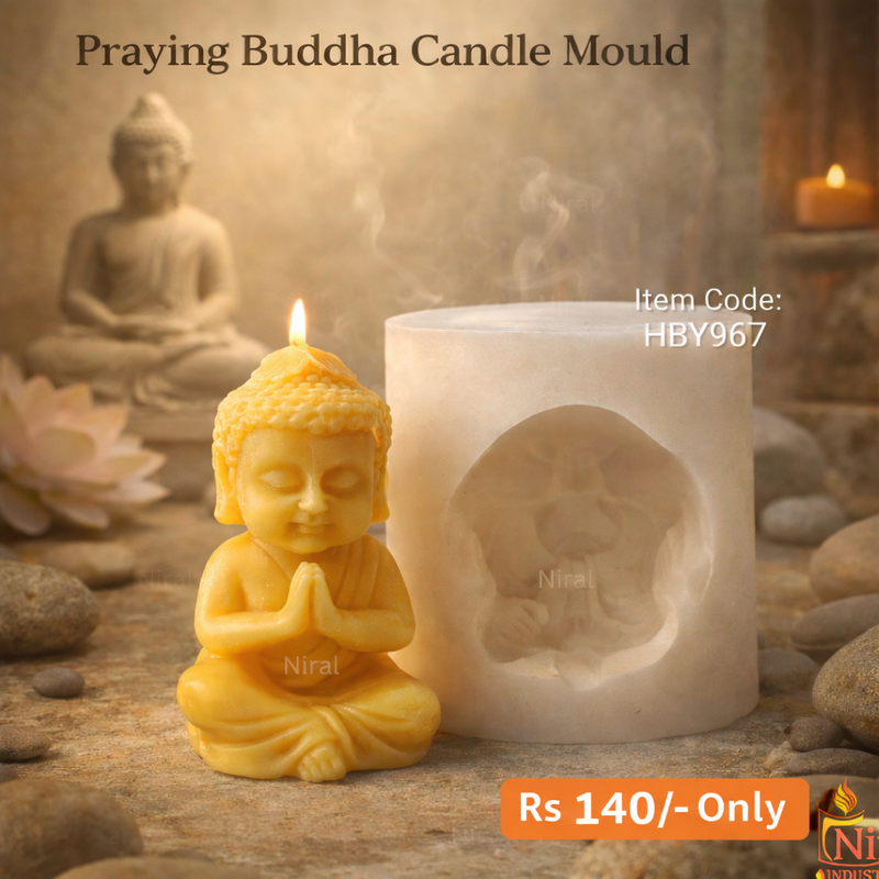Praying Buddha Candle Mould HCM21145, Niral Industries.