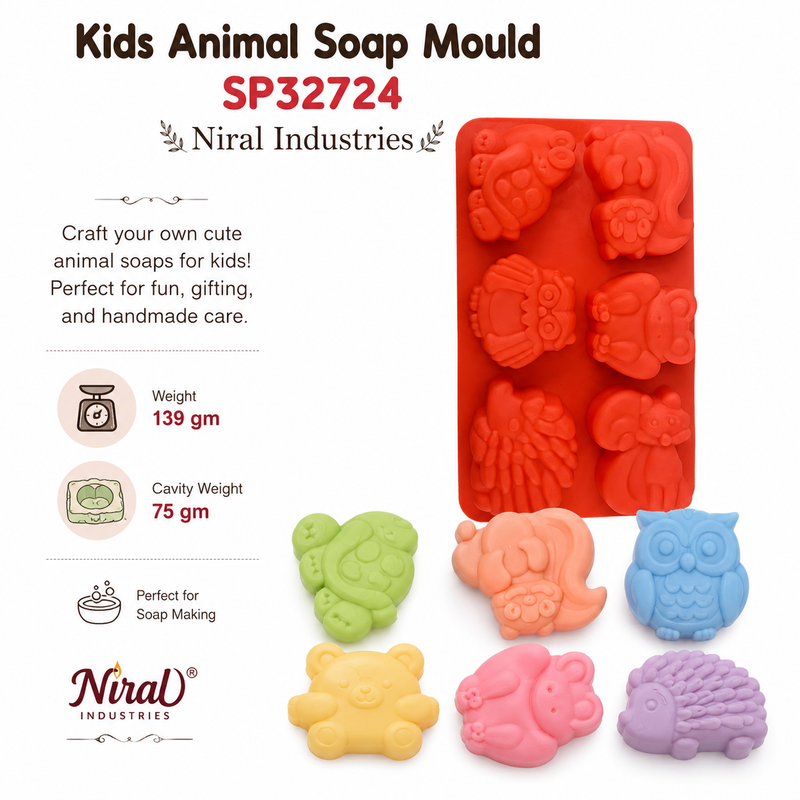 Kids Animal Soap Mould SP32724 Niral Industries