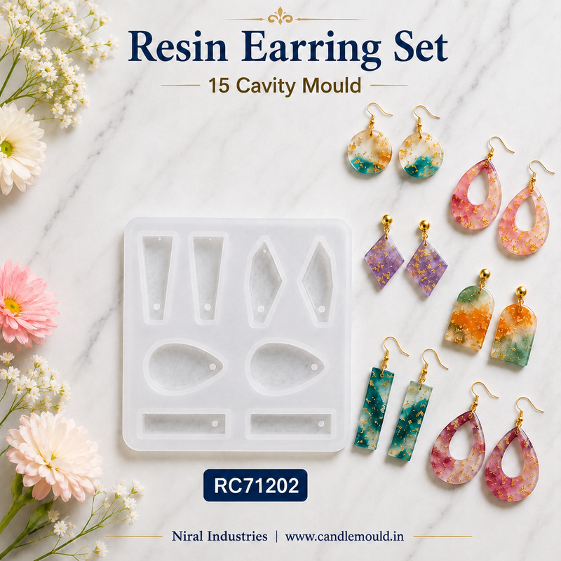 Resin Earring Set 8 Cavity Mould - RC71202 Niral industries