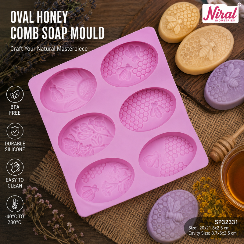 Oval Honey Comb Soap Mould SP32331 Niral industries