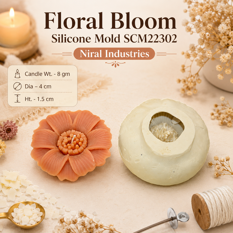 Floral Bloom Silicone Mold SCM22302 Niral Industries
