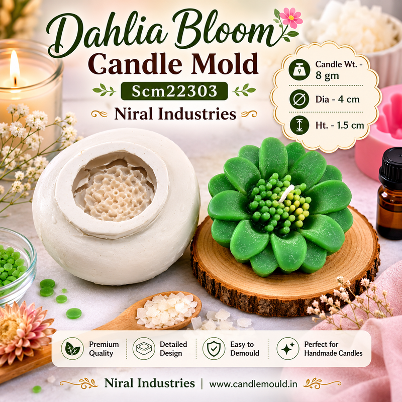 Dahlia Bloom Candle Mold Scm22303 Niral Industries