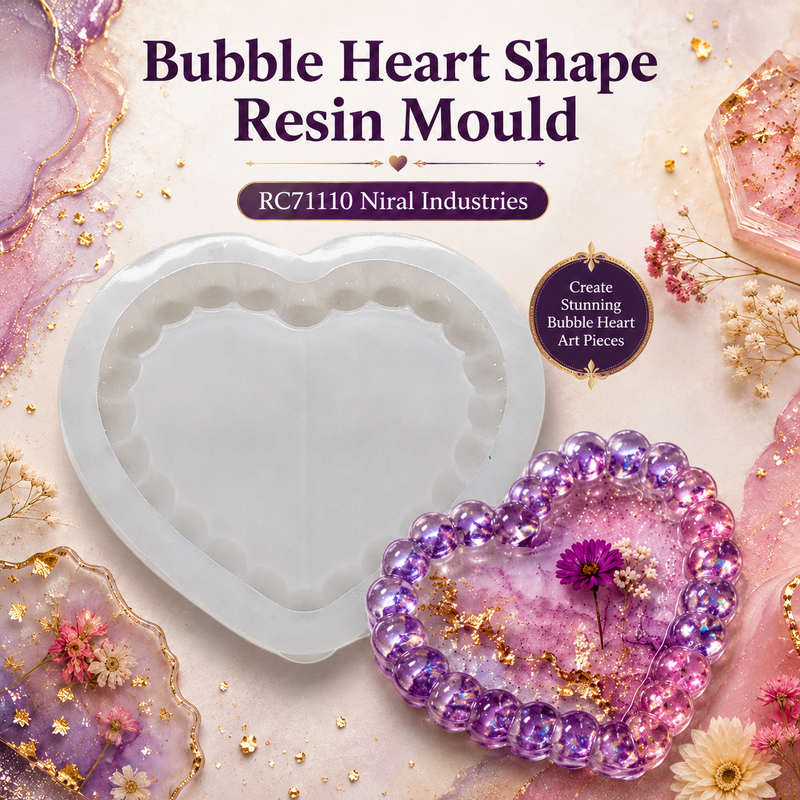 Bubble Heart Shape Resin Mould RC71110 Niral Industries