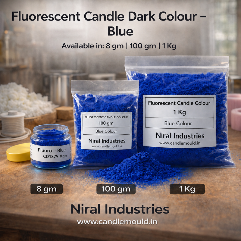 Fluorescent Blue Candle Colour Niral Industries