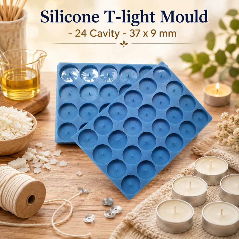 Silicone T-light Mould - 24 Cavity -  37 x 9 mm