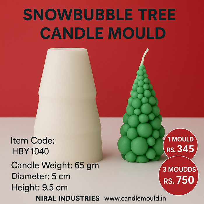 Snowbubble Tree Candle Silicone Mould – HBY1040 | Niral Industries