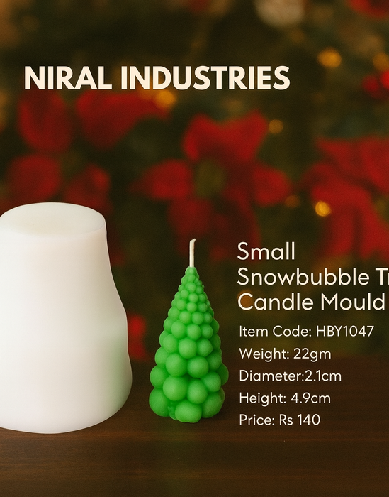 Small Snowbubble Tree Candle Mould | Premium Silicone Christmas Tree Mold