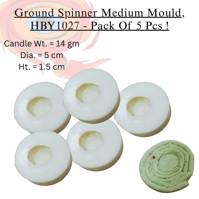 Ground Spinner Medium Candle Mould, HBY1027 - 5 Pcs Combo ₹475 (Just ₹95 Each!)