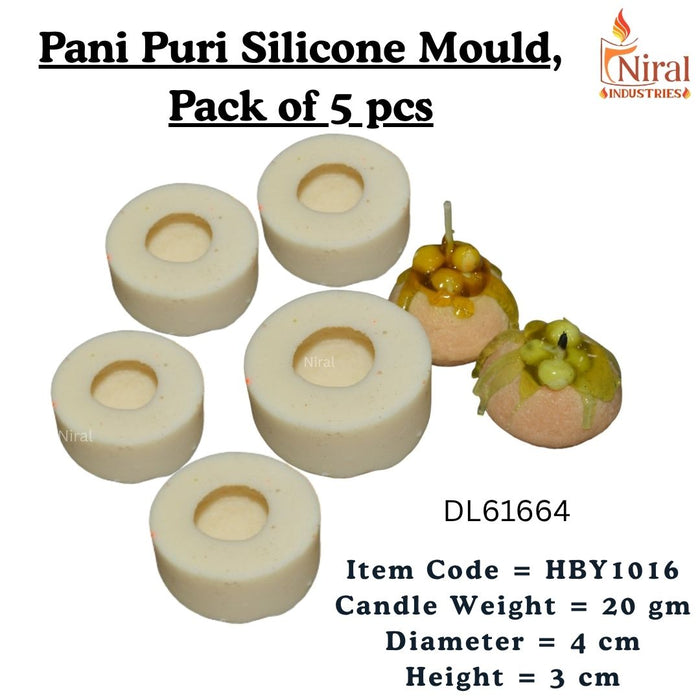 Pani Puri Candle Mould, HBY1016 - 5 Pcs Combo ₹415 (Just ₹83 Each!)