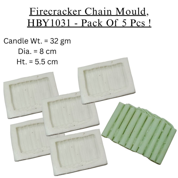 Firecracker Chain Candle Mould, HBY1031 - 5 Pcs Combo ₹725 (Just ₹145 Each!)