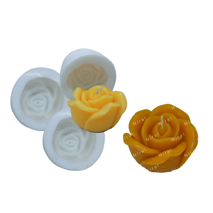 Regal Rose silicone Candle Mold HBY599, Niral Industries