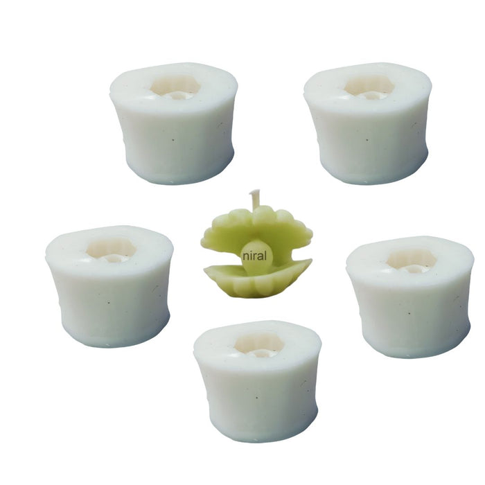 Niral Industries Small Shell With Pearl Silicone Candle Mould