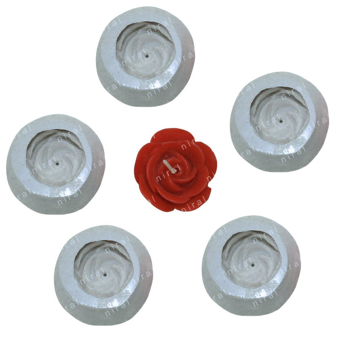 Niral Industries Rose Blossom Candle Mould HBY115