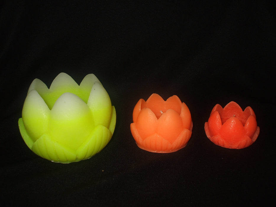 CL - Extra Large Lotus Hurricane Candle Silicone Mould - SL318