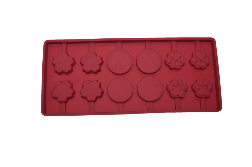 Round, Paws & Flower Lollipop  Silicone Mould - SP32337 - Bx No. 1