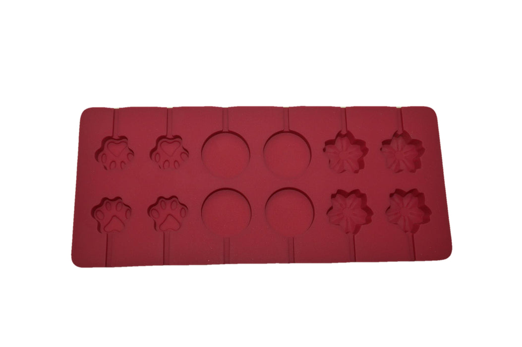 Round, Paws & Flower Lollipop  Silicone Mould - SP32337 - Bx No. 1