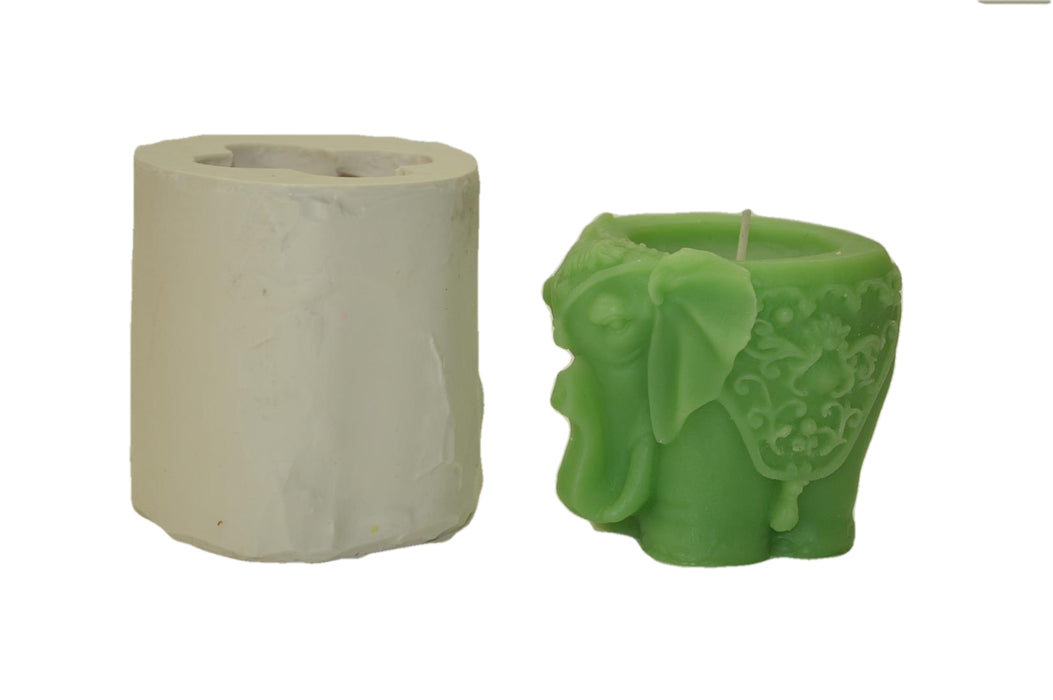 Royal Elephant Silicone Candle Mould HBY400, Niral Industries.