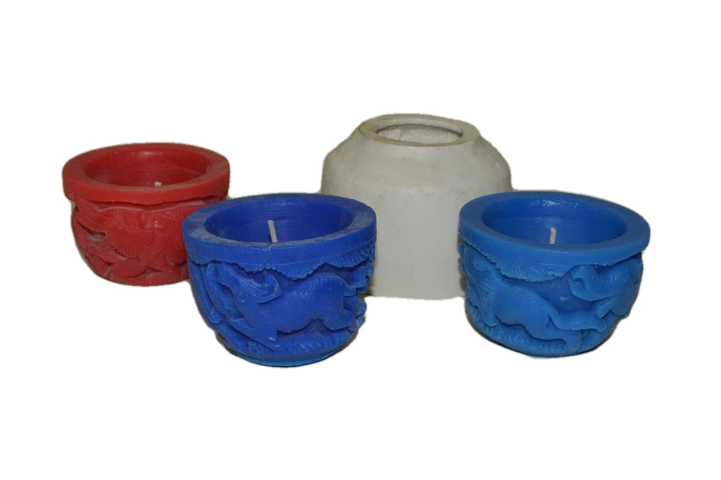 CL - 3 Wild Animal Big Design Pillar Candle Silicone Mould - SL309