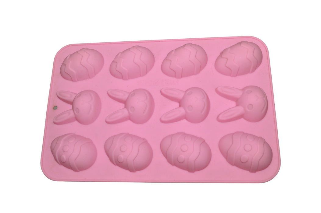 Easter Bunny & Eggs 12 Cavity Silicone Mould - SP32437 - Bx No. 5