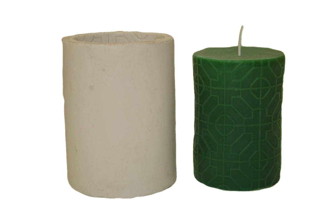 CL - Medium Octogon Designer Silicone Candle Mould - SL612