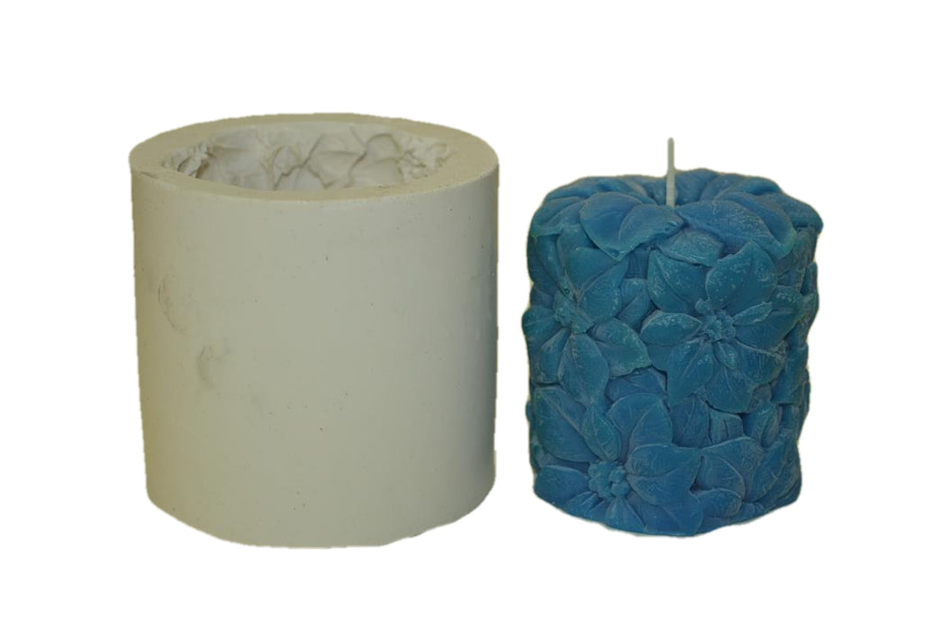 CL - Daisy Small Flower Design Pillar Candle Mould - SL321