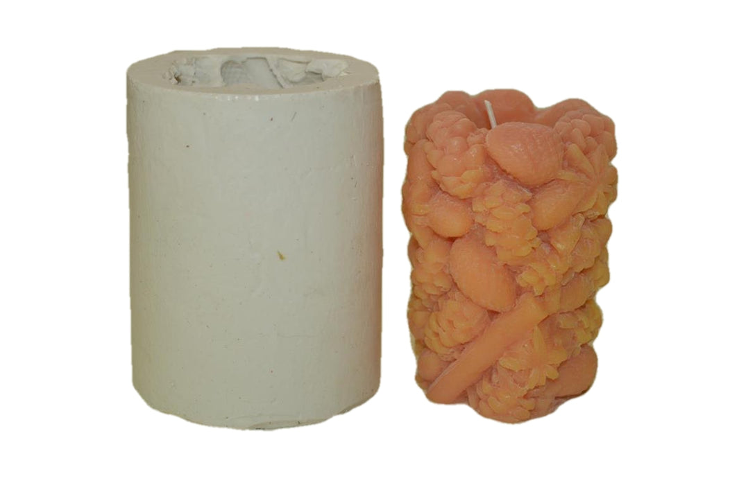 CL -  Mixed Fruit Small Design Pillar Candle Silicone Mould - SL325