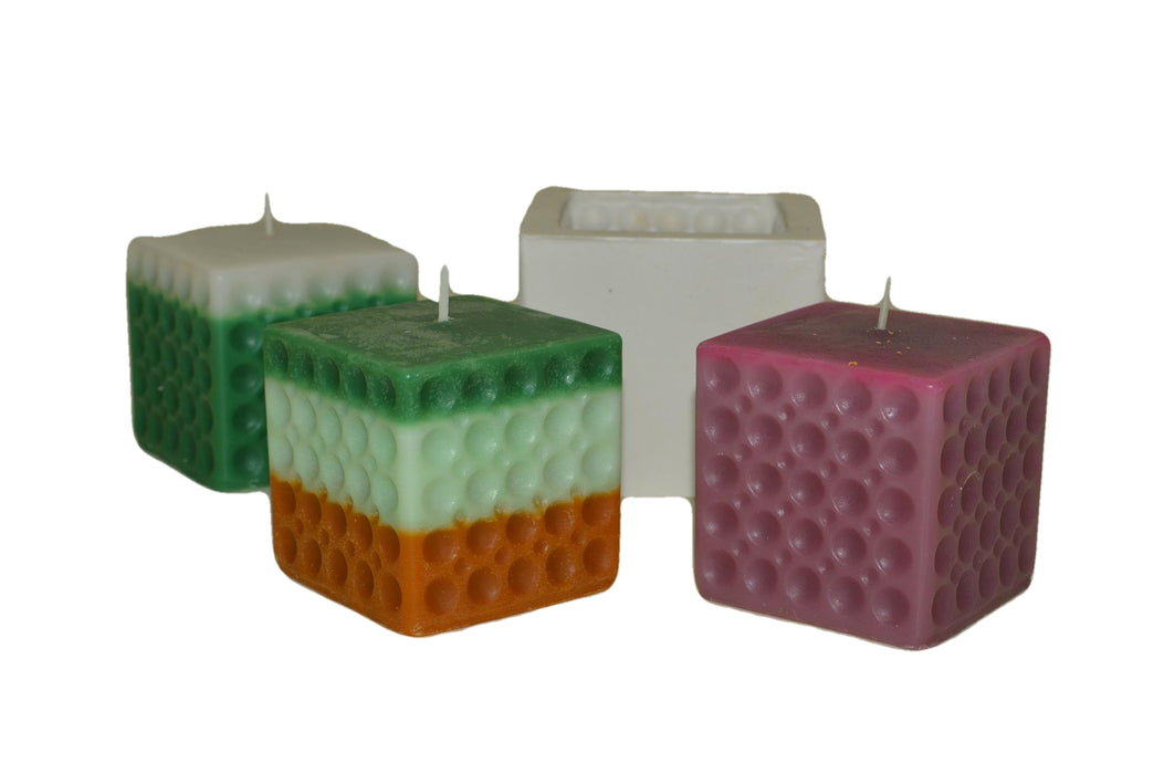 CL - Hole Pattern In Square Shape Candle Silicone Mould SL680 - SL680