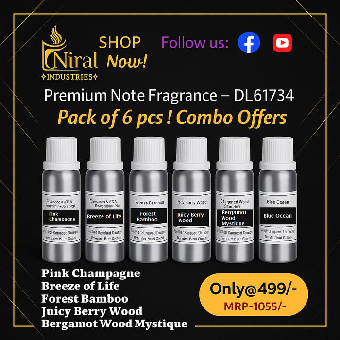 Premium Note Fragrance Set 25ML- DL61734 (Pack of 6 pcs) Combo Offer
