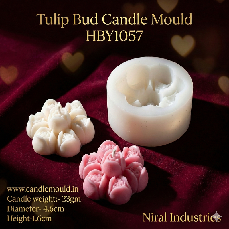 Tulip bud Candle Mould HBY1057, Niral Industries