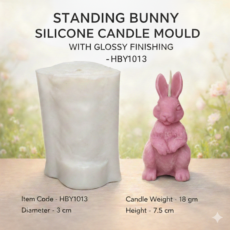 Standing Bunny Silicone Candle Mould, HBY1013