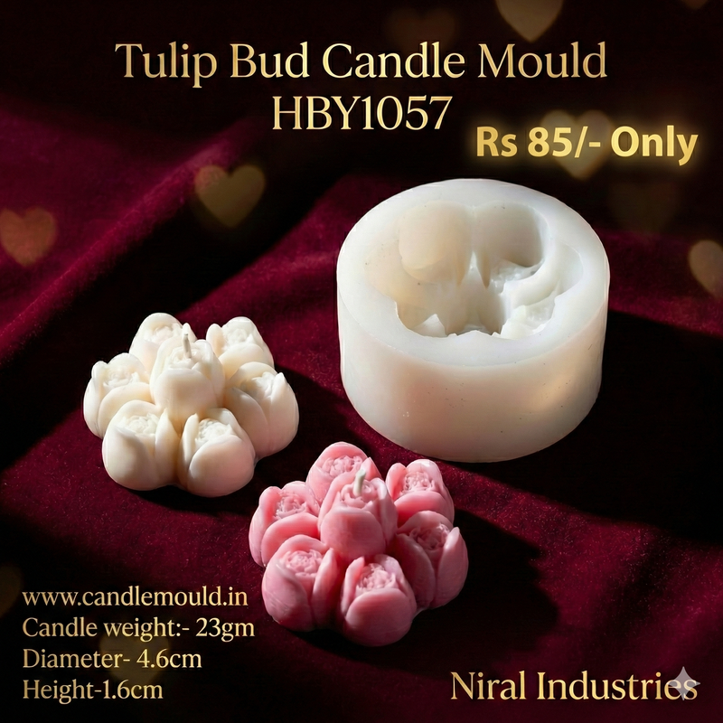 Tulip bud Candle Mould HBY1057, Niral Industries