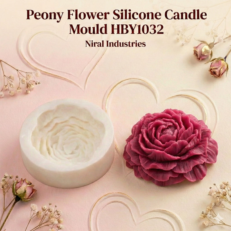 Niral Industries Peony Flower Silicone Candle Mould HCM22310