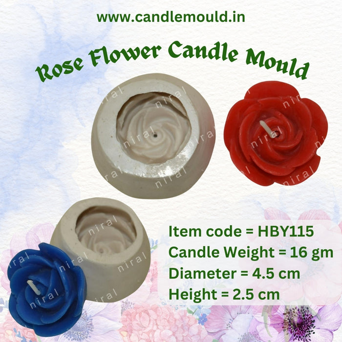 Niral Industries Rose Blossom Candle Mould HBY115